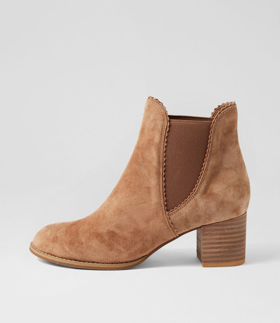 Sadore Lt Choc Natural Heel Suede by Django & Juliette