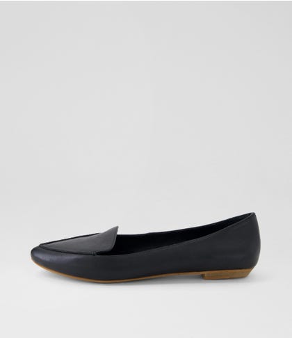 Gyro Black Leather Loafers