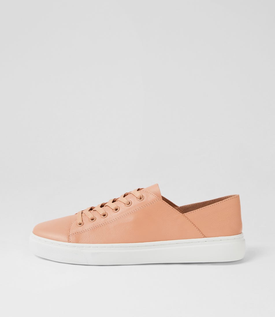 Oskher Dark Nude Leather Sneakers