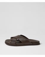 Hefti Choc Leather Slides
