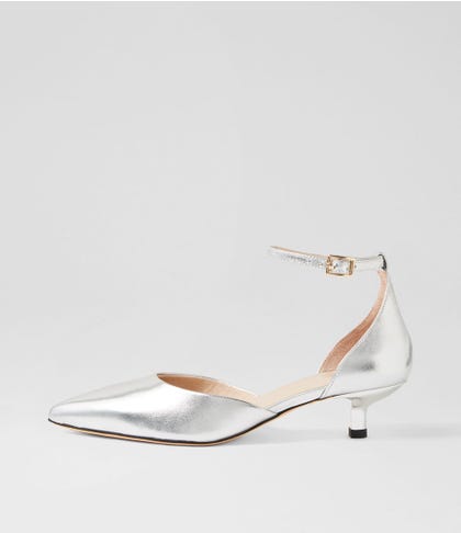 Cushla Silver Leather Heels