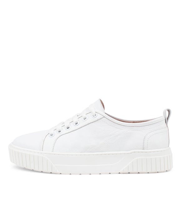 Jinga White Leather Sneakers