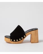 Harmoni Black Suede Clogs