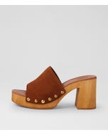 Harmoni Brown Suede Platform Sandals