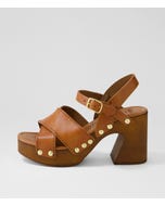 Fileya Tan Leather Clogs