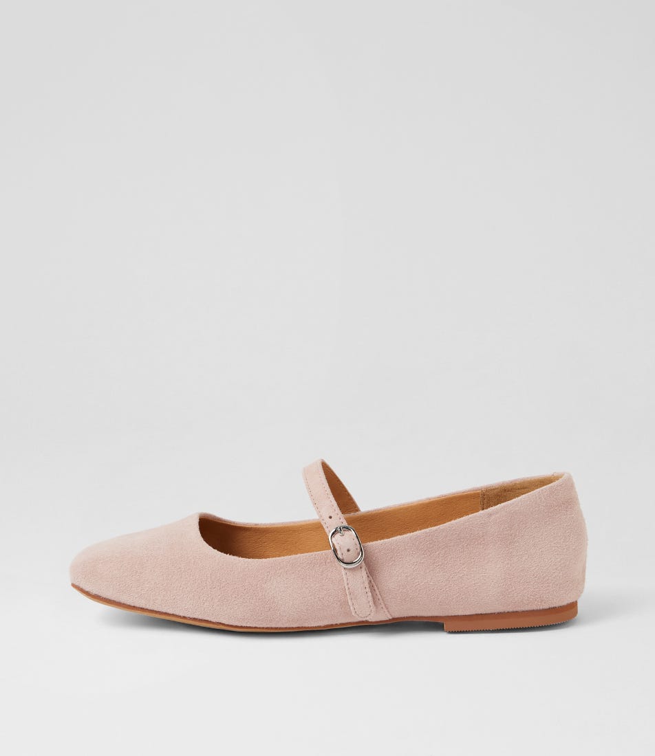 Tokena Pale Pink Suede Mary Janes