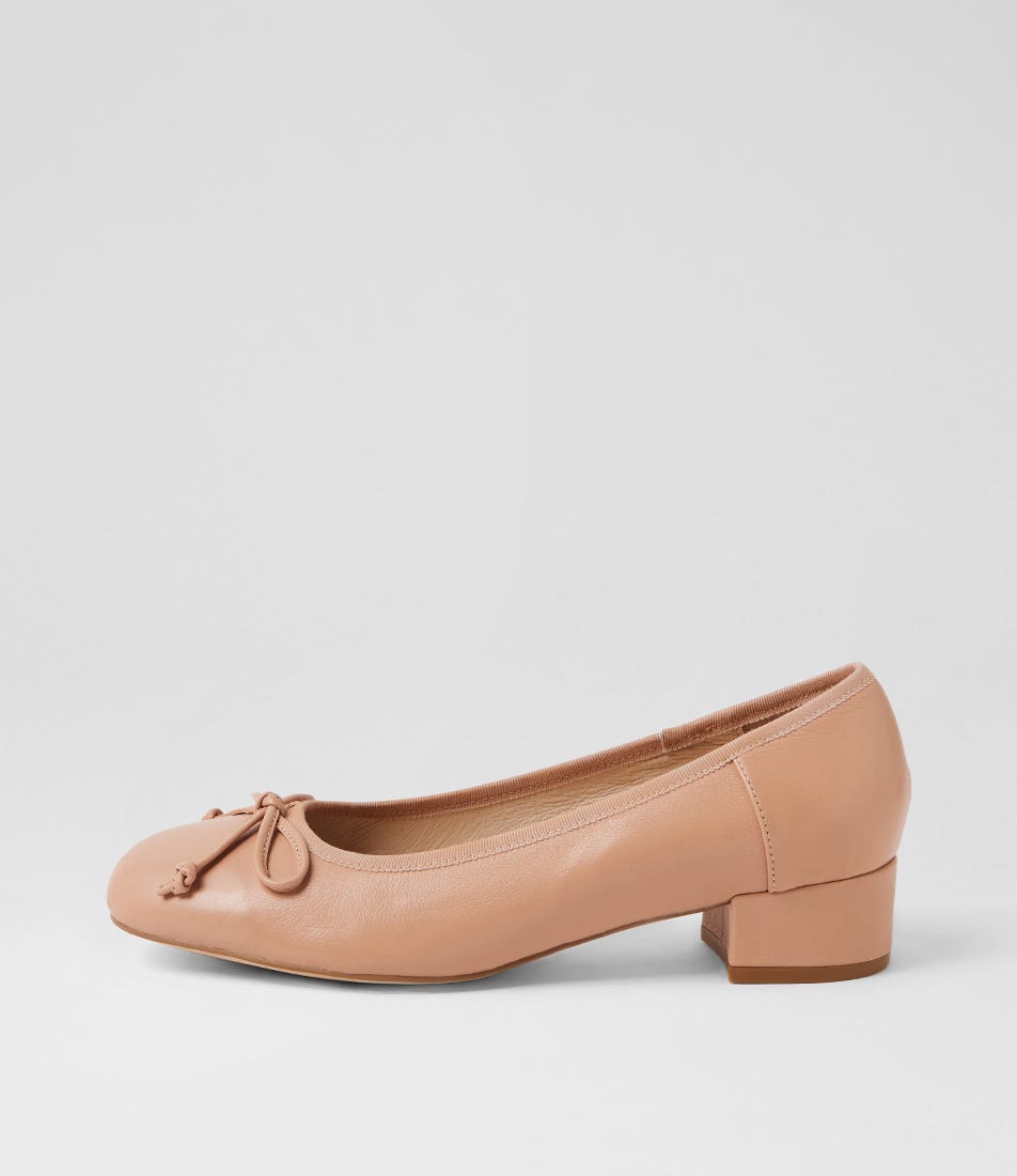 Jave Dark Nude Leather Heels
