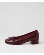 Jave Burgundy Leather Heels