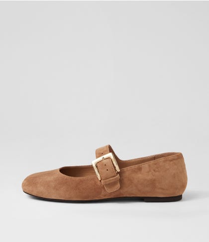 Ranilla Coffee Suede Flat Shoes