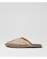 Lallina Nude Patent Mesh Slides