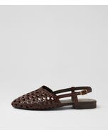 Drasa Choc Leather Flat Shoes