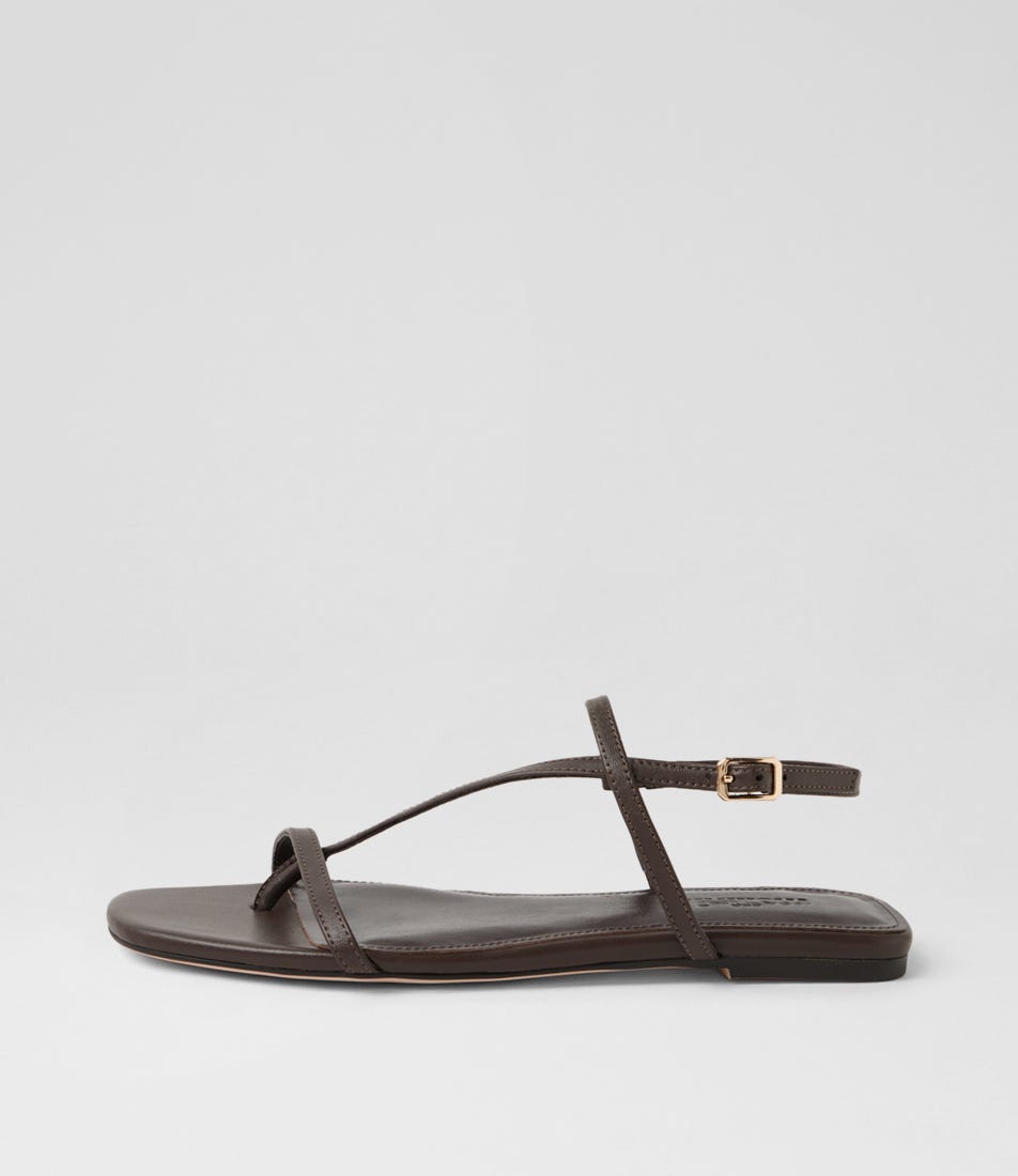 Rollina Dark Brown Leather Sandals