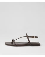 Rollina Dark Brown Leather Sandals