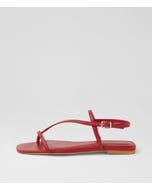 Rollina Red Leather Sandals