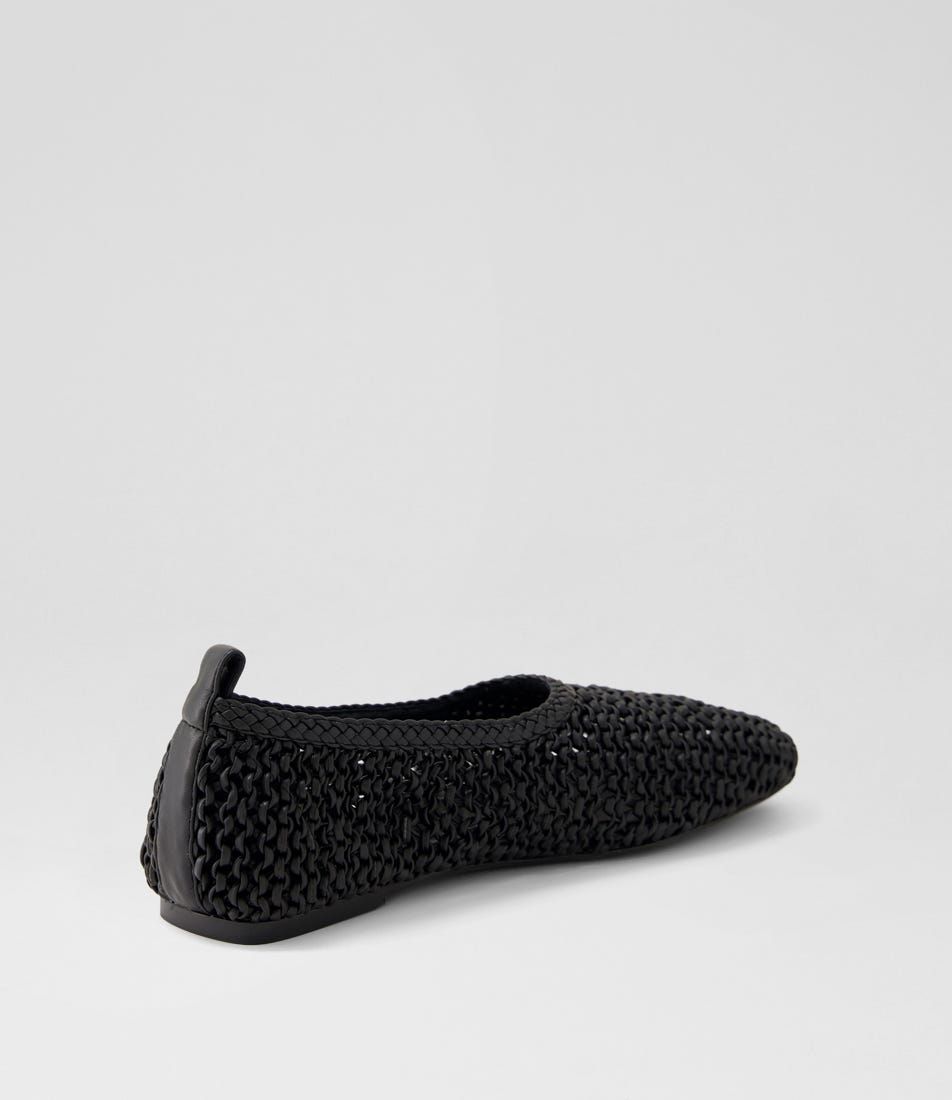 Ramone Black Flat Shoes by Mollini