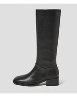 Myles Black Leather Knee High Boots