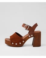 Fosie Brown Suede Platform Sandals