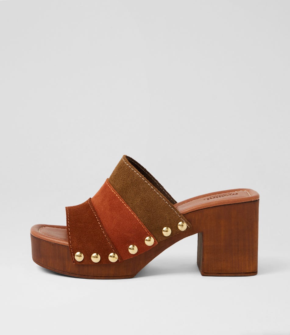 Ginia Earth Multi Suede Sandals