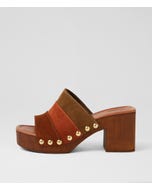 Ginia Earth Multi Suede Sandals
