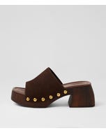 Harlinn Dark Brown Suede Sandals