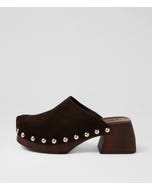Haven Dark Brown Suede Heels