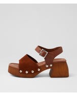 Heliya Brown Suede Sandals