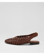 Dasere Choc Leather Flat Shoes