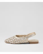 Dasere Metallic Multi Leather Slingbacks
