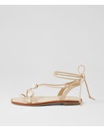 Junix Cream Leather Sandals