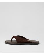 Malune Dark Choc Suede Sandals