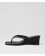 Sarel Black Leather Sandals
