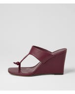 Adrew Burgundy Leather Sandals