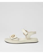 Afeya Cream Leather Sandals