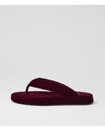 Ajami Plum Velvet Thongs