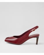 Bouquets Burgundy Dark Brown Crinkle Leather Sandals