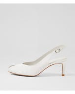 Bouquets White Satin Sandals