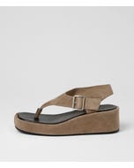 Candoa Taupe Suede Leather Sandals