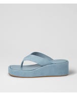Coastin Pale Blue Suede Sandals