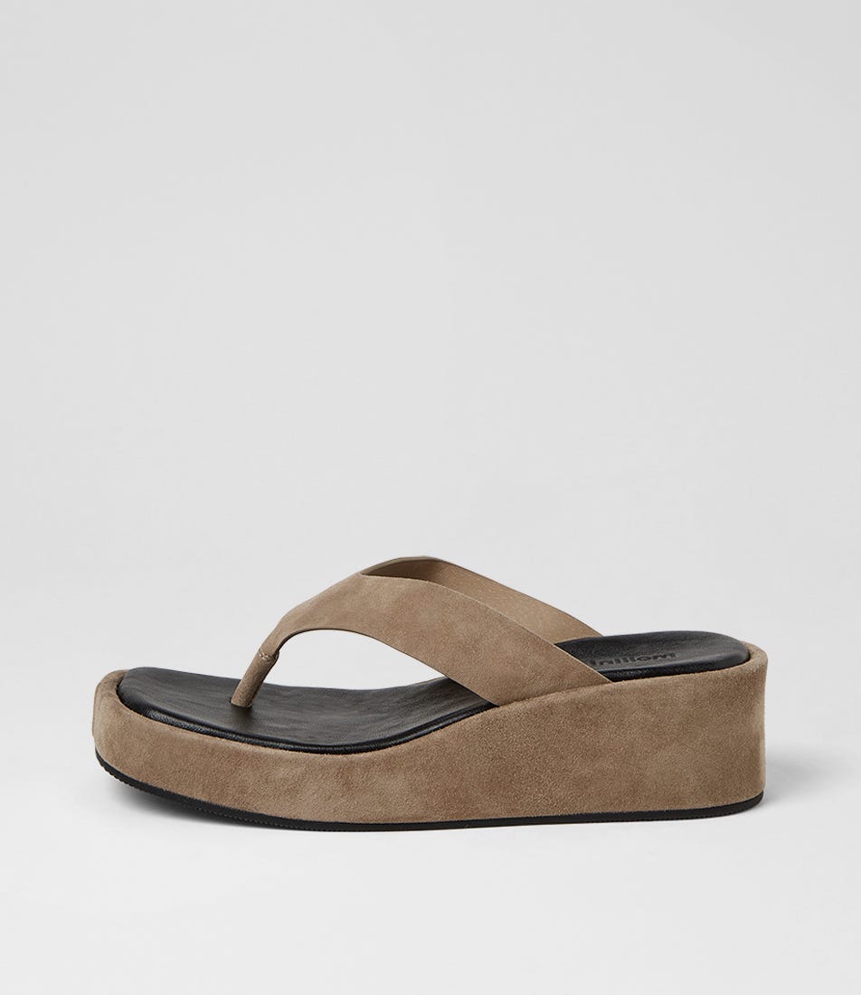 Coastin Taupe Suede Sandals