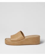 Chevrone Light Tan Leather Sandals