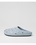 Discola Pale Blue Suede Mules