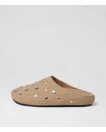 Discola Light Stone Suede Mules