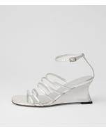 Fayte Silver Crinkle Leather Sandals
