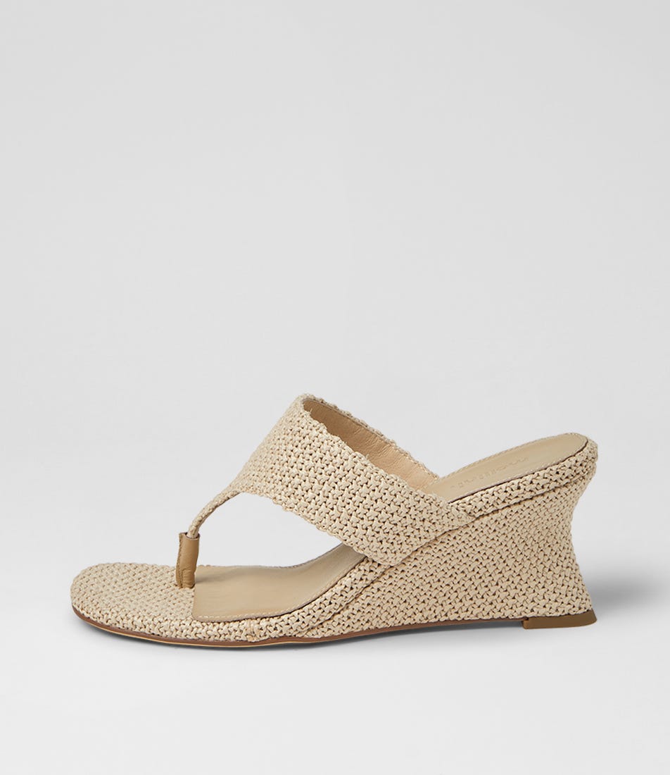Fevi Nude Woven Sandals