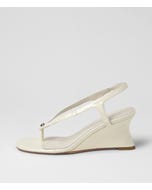 Feltit Cream Patent Leather Sandals