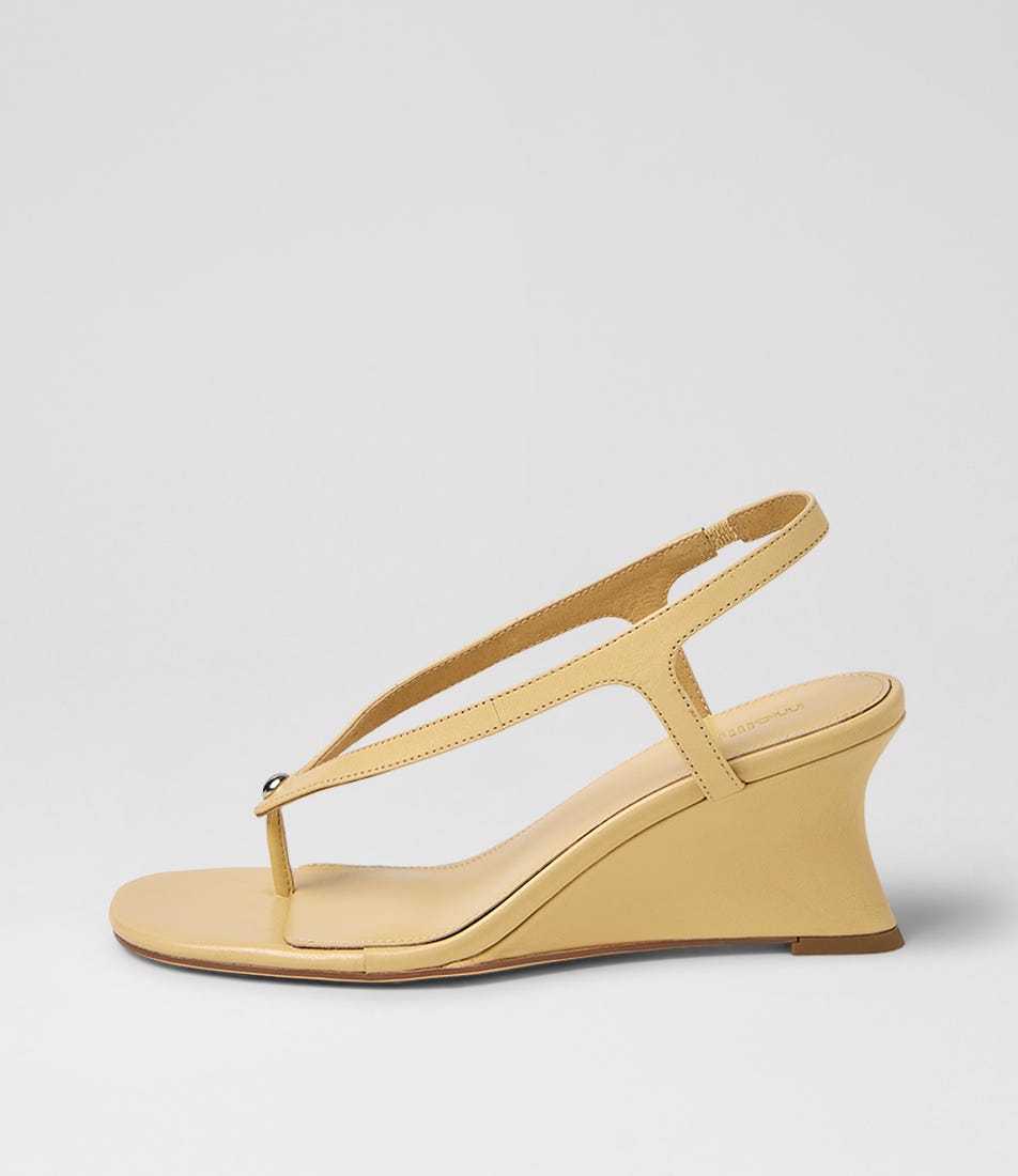 Feltit Faded Lemon Leather Sandals