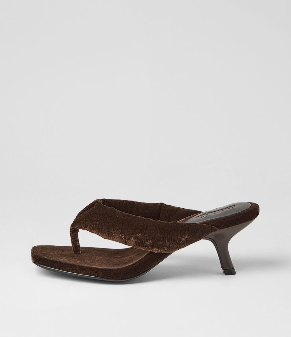 Heedee Choc Velvet Sandals