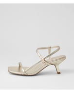 Heressa Gold Leather Sandals