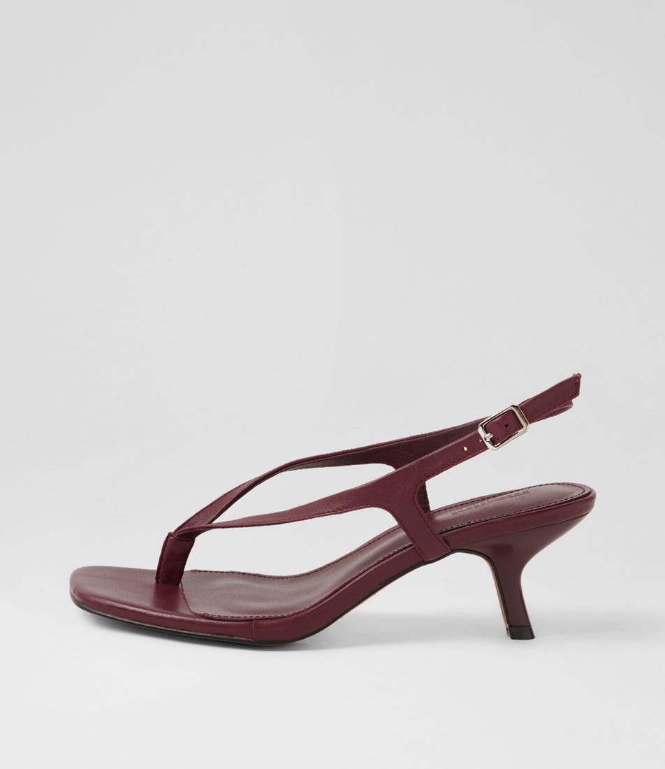 Holi Burgundy Leather Sandals