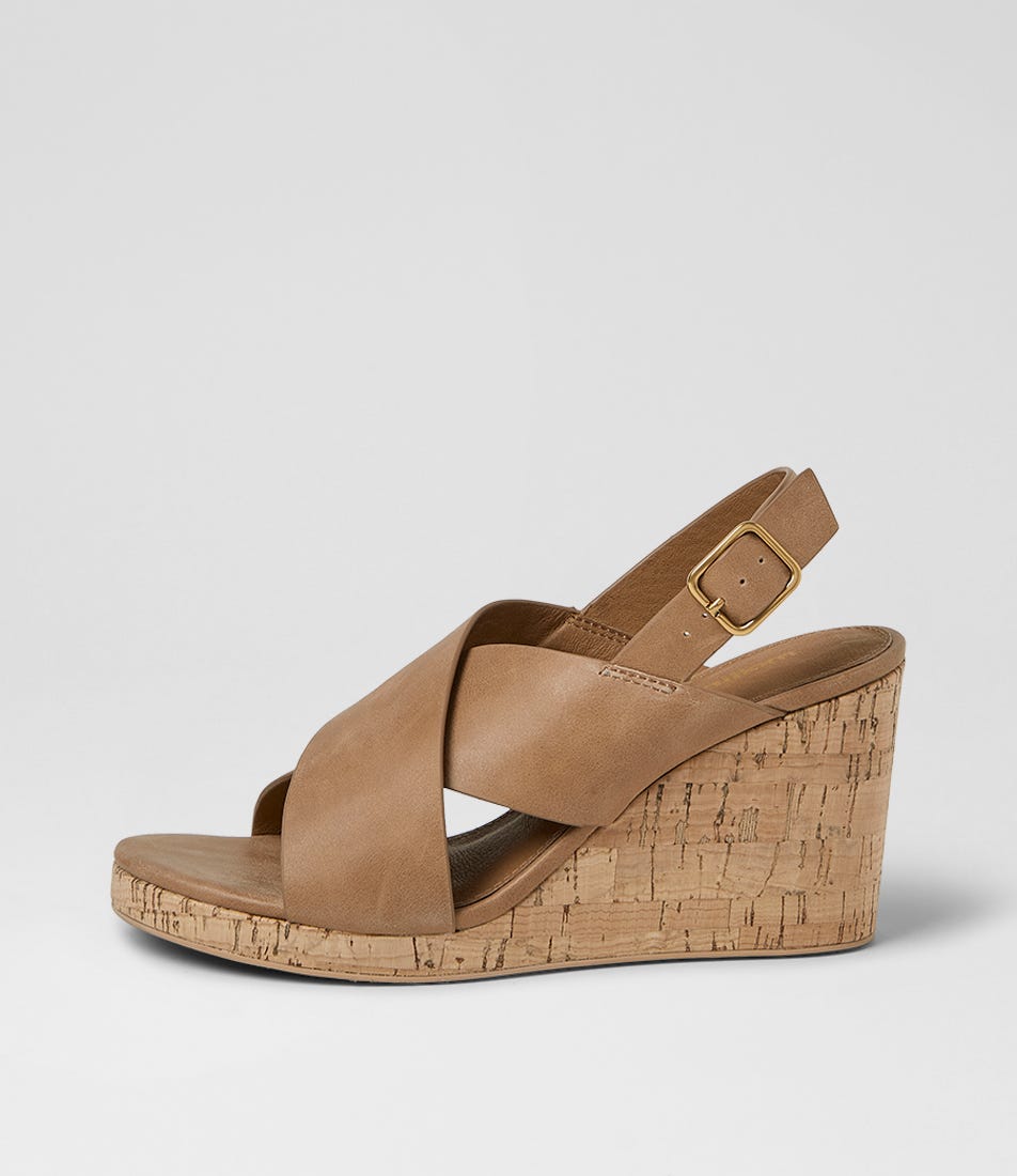Kibbi Tan Cork Leather Sandals